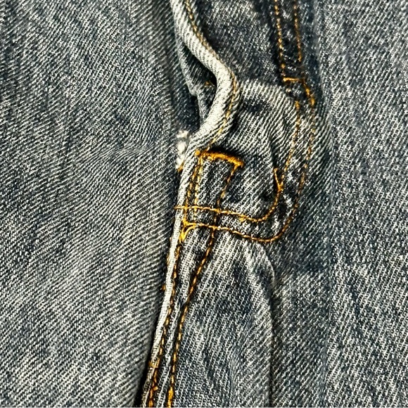 Levis Mens Sz 38x29 Classic 501 Original Button Fly Denim Blue Jeans Americana - Picture 2 of 10